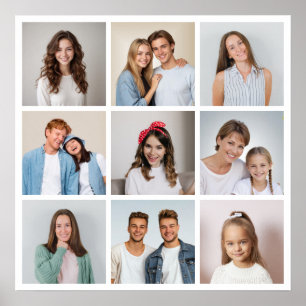 Poster Crie Sua Própria Colagem de 9 Fotos