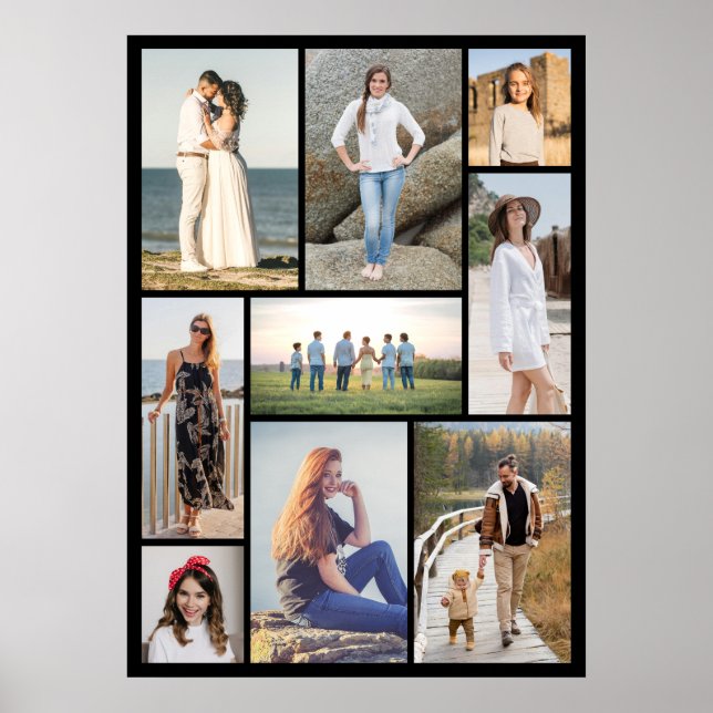 Poster Crie Sua Própria Colagem de 9 Fotos (Frente)