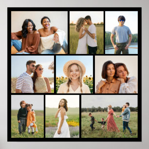 Poster Crie Sua Própria Colagem de 9 Fotos