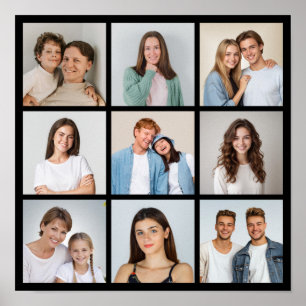 Poster Crie Sua Própria Colagem de 9 Fotos
