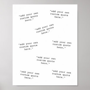 Poster Crie sua própria Colagem de Cotação Personalizada