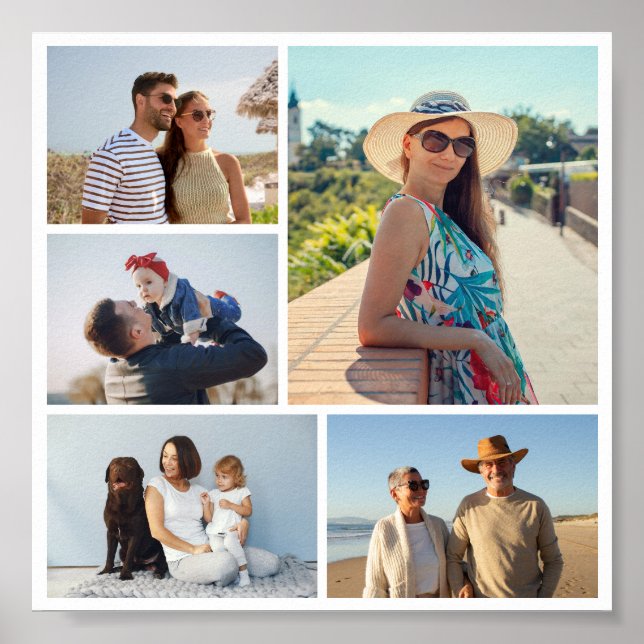 Poster Crie sua própria colagem de fotos (Frente)