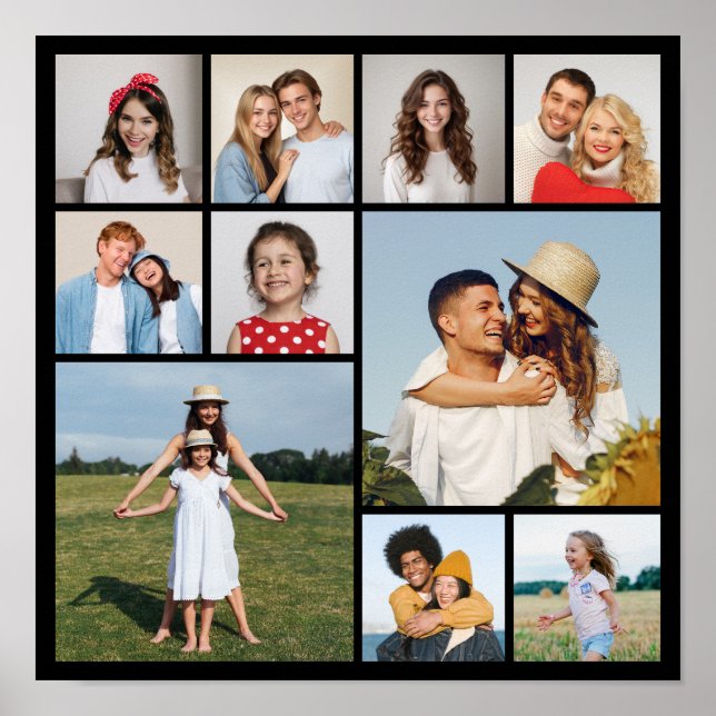 Poster Crie sua própria colagem de fotos (Frente)