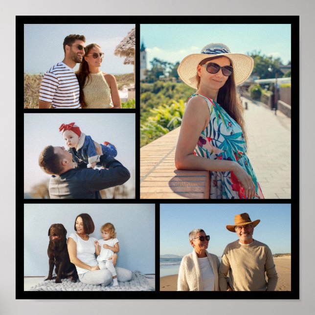 Poster Crie sua própria colagem de fotos (Frente)