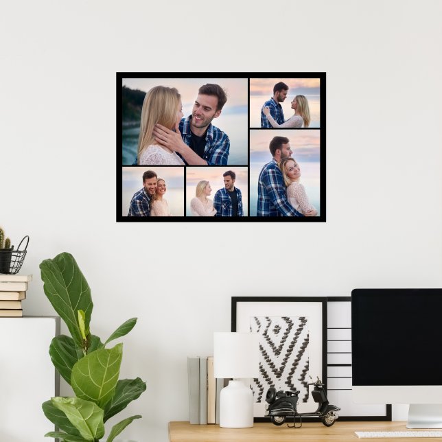 Poster Crie sua própria colagem de fotos (Escritório em casa)