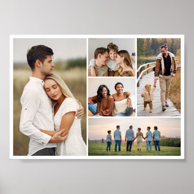 Poster Crie sua própria colagem de fotos (Frente)