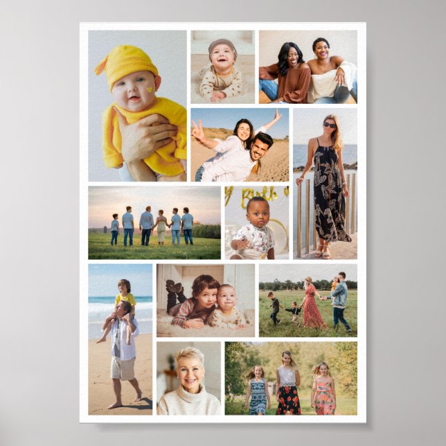 Poster Crie Sua Própria Colagem De Fotos 12 (Frente)