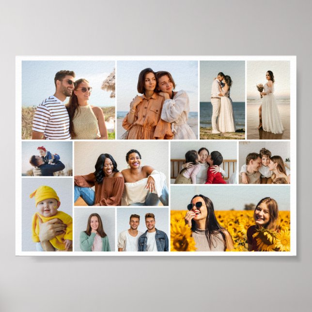 Poster Crie Sua Própria Colagem De Fotos 12 (Frente)