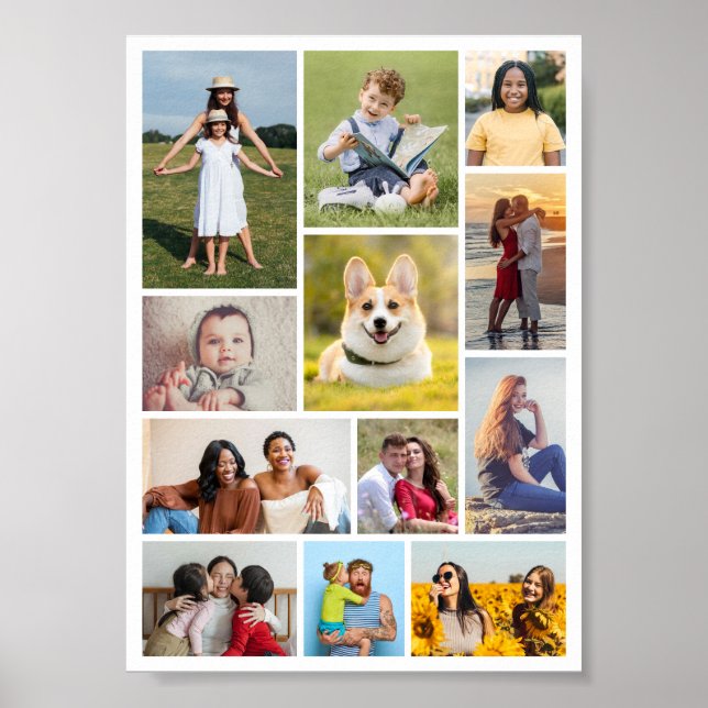 Poster Crie Sua Própria Colagem De Fotos 12 (Frente)