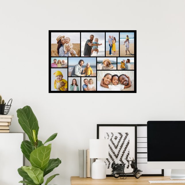 Poster Crie Sua Própria Colagem De Fotos 12 (Escritório em casa)