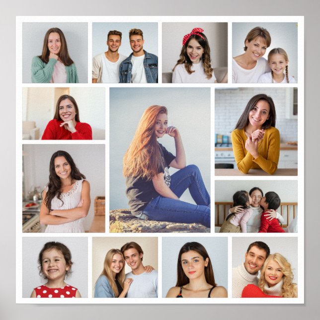 Poster Crie Sua Própria Colagem De Fotos 13 (Frente)