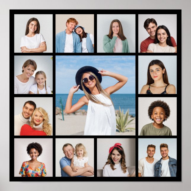 Poster Crie Sua Própria Colagem De Fotos 13 (Frente)