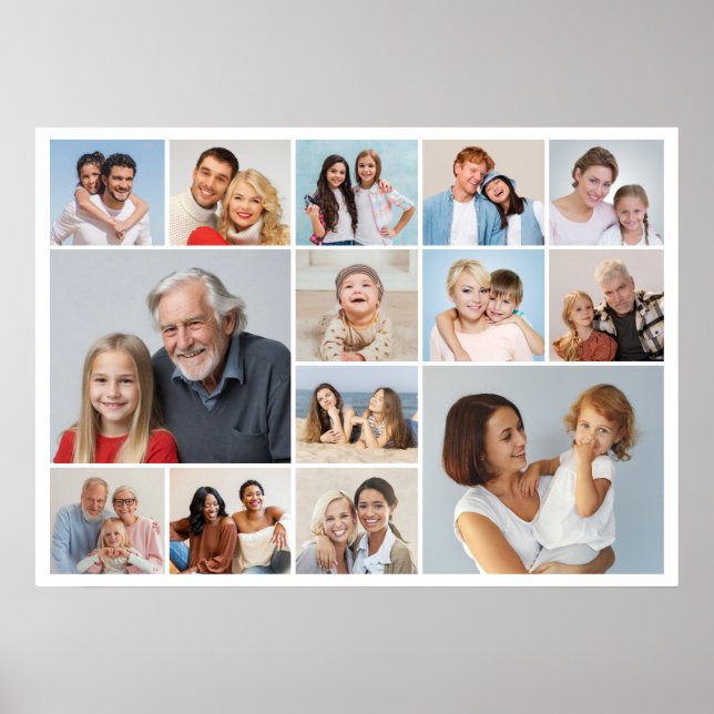 Poster Crie Sua Própria Colagem De Fotos 14 (Frente)