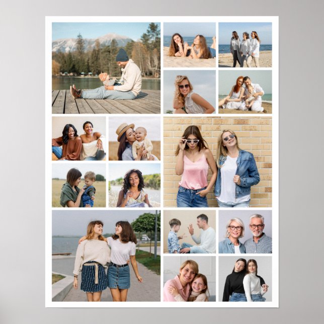 Poster Crie Sua Própria Colagem De Fotos 15 (Frente)