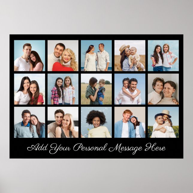 Poster Crie Sua Própria Colagem De Fotos 15 Adicione Uma  (Frente)