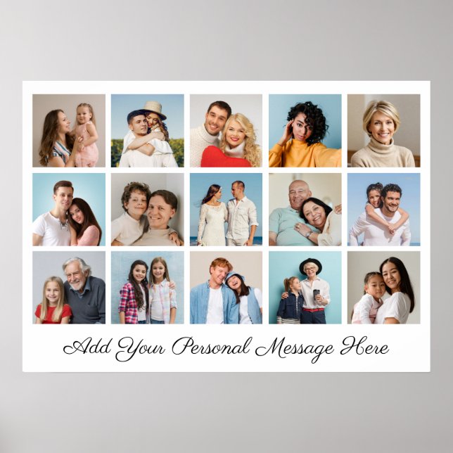 Poster Crie Sua Própria Colagem De Fotos 15 Adicione Uma  (Frente)