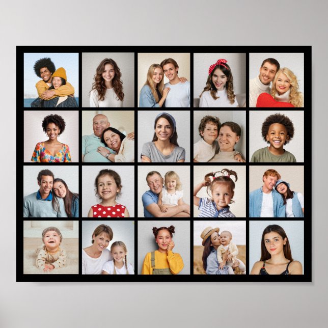 Poster Crie sua própria colagem de fotos 20 (Frente)