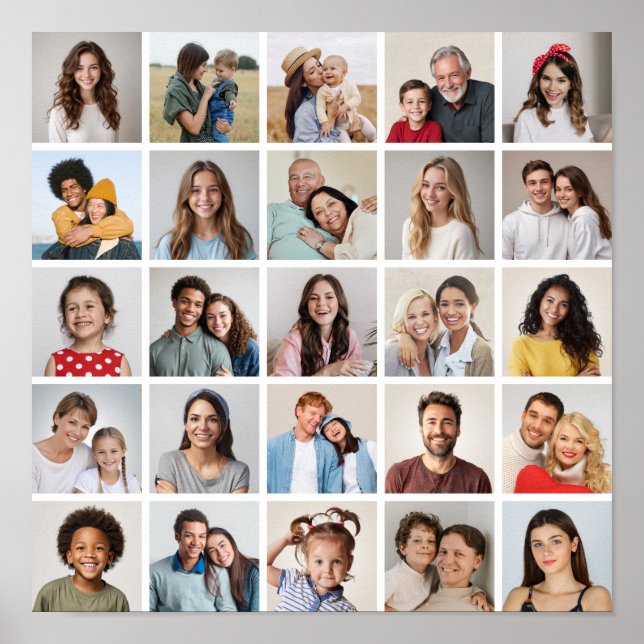 Poster Crie Sua Própria Colagem De Fotos 25 (Frente)