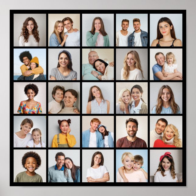 Poster Crie Sua Própria Colagem De Fotos 25 (Frente)