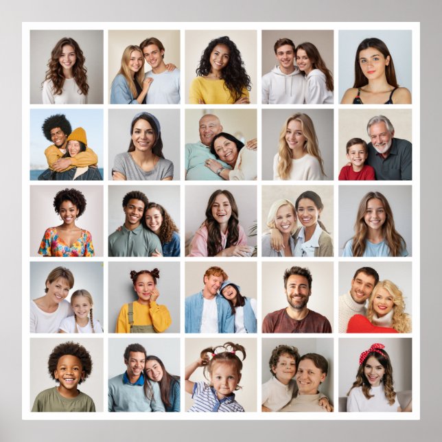 Poster Crie Sua Própria Colagem De Fotos 25 (Frente)