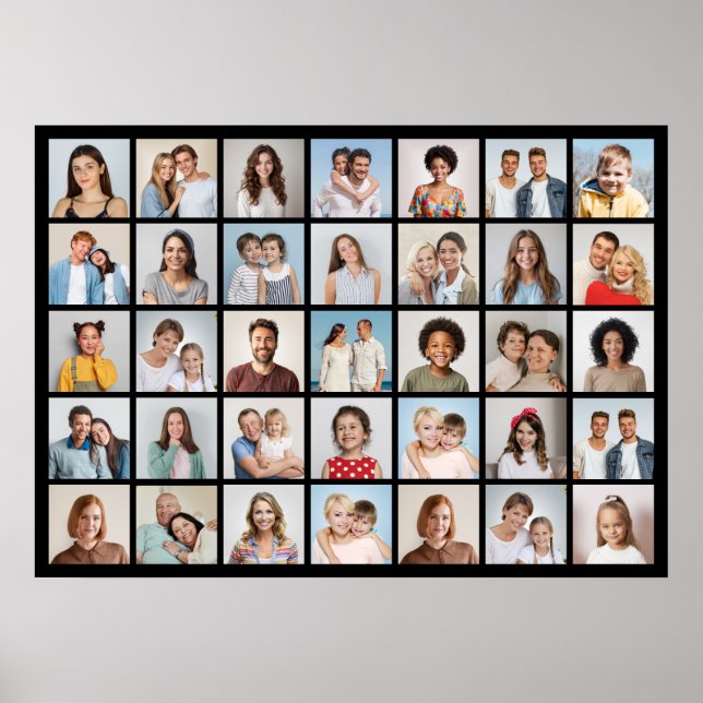 Poster Crie Sua Própria Colagem De Fotos 35 (Frente)