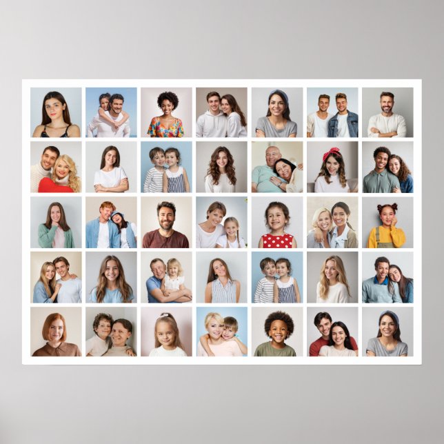 Poster Crie Sua Própria Colagem De Fotos 35 (Frente)