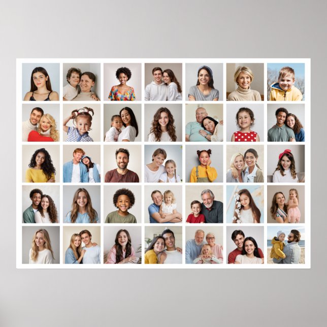 Poster Crie Sua Própria Colagem De Fotos 35 (Frente)