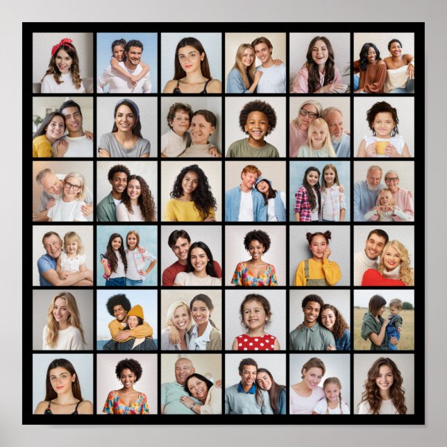 Poster Crie Sua Própria Colagem De Fotos 36 (Frente)