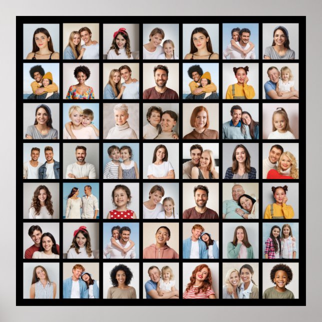 Poster Crie Sua Própria Colagem De Fotos 49 (Frente)