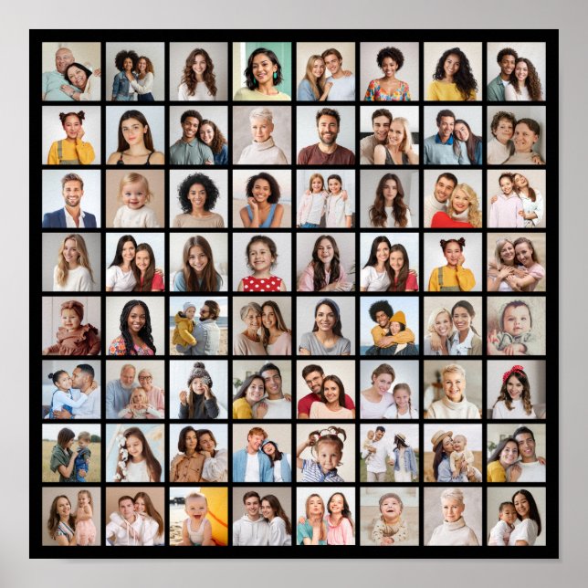 Poster Crie Sua Própria Colagem De Fotos 64 (Frente)