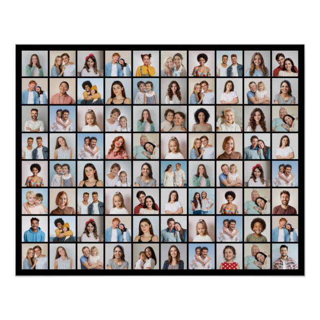 Pôster Crie Sua Própria Colagem De Fotos 80 (Frente)