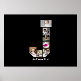 Poster Crie Sua Própria Colagem de Fotos com a Letra J