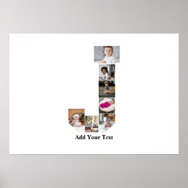 Poster Crie Sua Própria Colagem de Fotos com a Letra J