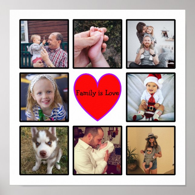 Poster Crie Sua Própria Colagem Personalizada De Fotos Co (Frente)