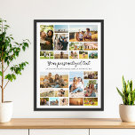 Poster Crie sua própria coleção de fotos personalizada 22<br><div class="desc">Faça seu próprio poster com 22 das suas queridas memórias fotográficas em uma colagem fotográfica moderna. Basta adicionar suas fotos e texto para arte personalizada na parede de fotos ou presente personalizado para familiares e amigos.</div>