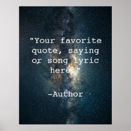 Poster Crie sua própria cotação