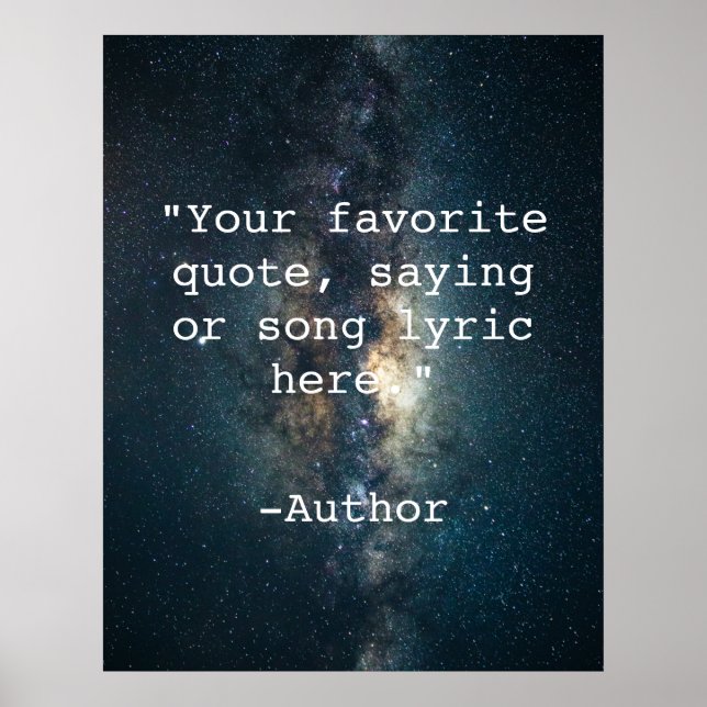 Poster Crie sua própria cotação (Frente)