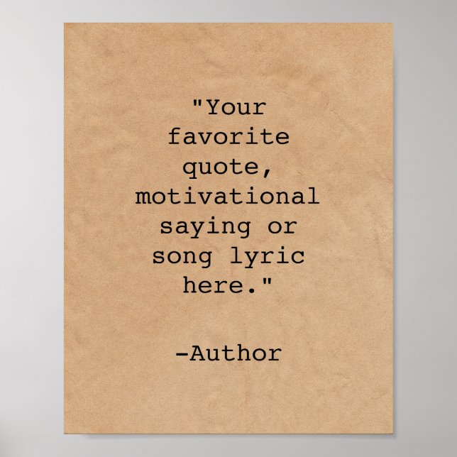 Poster Crie sua própria cotação (Frente)