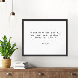 Poster Crie sua própria cotação<br><div class="desc">Crie sua própria citação personalizada de arte poster. Possui tipografia minimalista de máquina de escrever.</div>