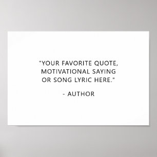 Poster Crie sua própria cotação