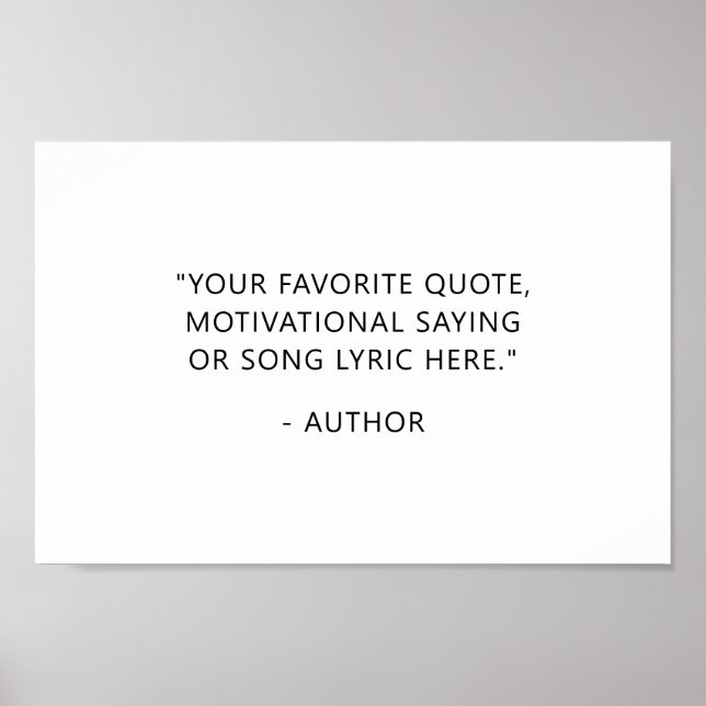 Poster Crie sua própria cotação (Frente)