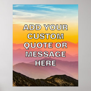 Poster Crie sua própria cotação motivacional