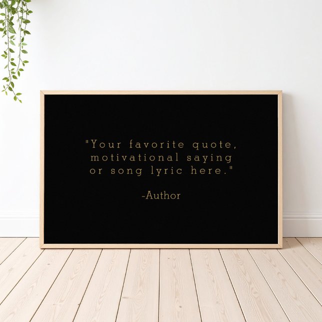 Poster Crie sua própria cotação personalizada (Criador carregado)