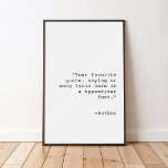 Poster Crie sua própria cotação personalizada<br><div class="desc">Crie seu próprio poster de cotação personalizado. Adicione seu texto personalizado em uma fonte de máquina de escrever clássica.</div>