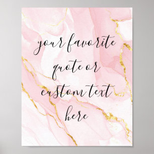 Poster Crie sua própria cotação personalizada de script E