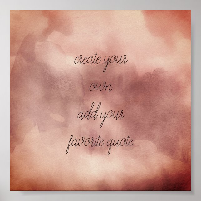 poster crie sua própria design de aquarela moderna (Frente)