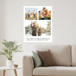Poster Crie sua própria Foto e Cotação Personalizada 3<br><div class="desc">Crie sua própria foto personalizada e cite a arte do poster. Apresenta três de suas fotos e texto personalizado em tipografia minimalista da máquina de escrever.</div>