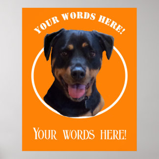 Poster Crie sua própria foto e texto