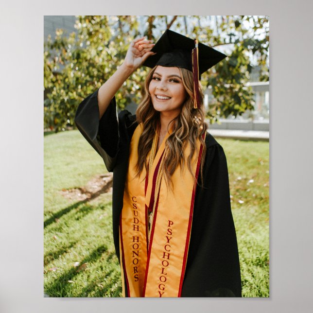 Poster Crie Sua Própria Foto Personalizada de Graduação (Frente)