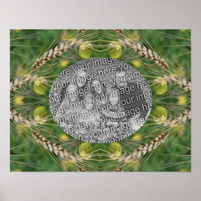 Poster Crie Sua Própria Foto Seca Quadro De Grama De Verã (Frente)